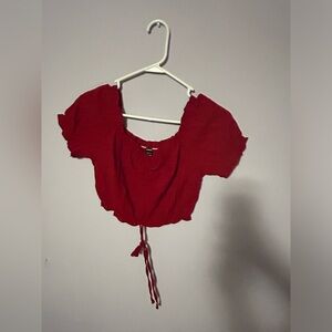 Red crop top